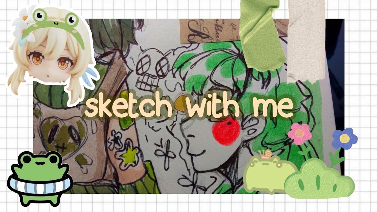 Sketch with me #5 - Desenhando e enaltecendo alguns artistas 🖌️😳