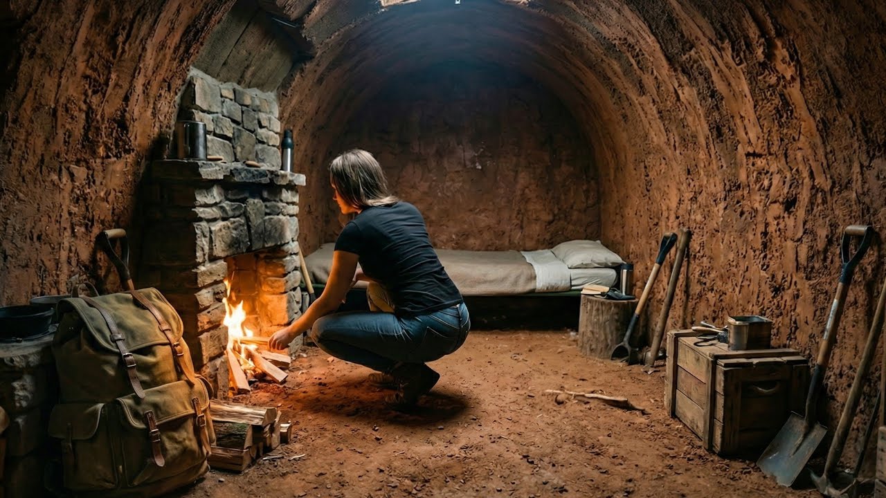 Underground Shelter Abandoned for 365 Days | I Rebuilt It After Collapse