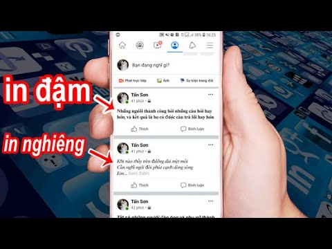 Cách viết chữ in đậm in nghiêng trên Facebook bằng điện thoại ...