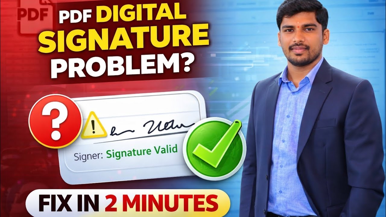 PDF Digital Signature Problem? ❓ Fix in 2 Minutes | 100% Working