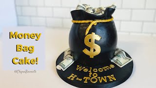 Money Bag Cake Tutorial I Money Cake I Edible Money I ChynaBsweets