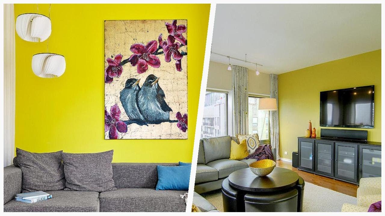 75 Contemporary Family Room With Yellow Walls Design Ideas You'll Love ☆