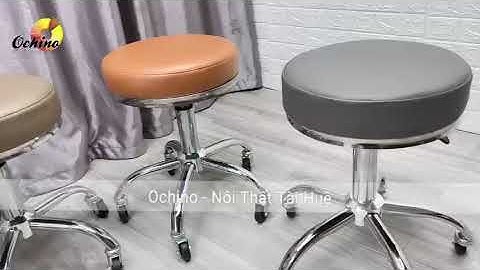￼Ghế xoay SPA mặt DA Tròn Trơn XOAY ĐƯỢC 360 ĐỘ VÀ NÂNG LÊN HẠ XUỐNG TỪ 40-55CM có bánh xe