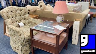 GOODWILL SHOP WITH ME FURNITURE TABLES CHAIRS HOME DECOR KITCHENWARE SHOPPING STORE WALK THROUGH