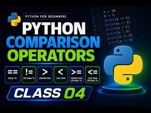 LearnPython #PythonForBeginners #Coding #Class4Python Comparison Operators | Class 4 | Nepali