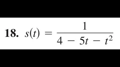 find the derivative of s(t) = 1/(4 - 5t - t^2)