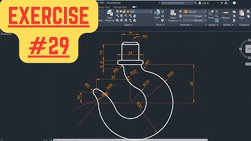 AutoCAD 2D Basic Drawing and Drafting practice for beginners #29 Crane Hook.