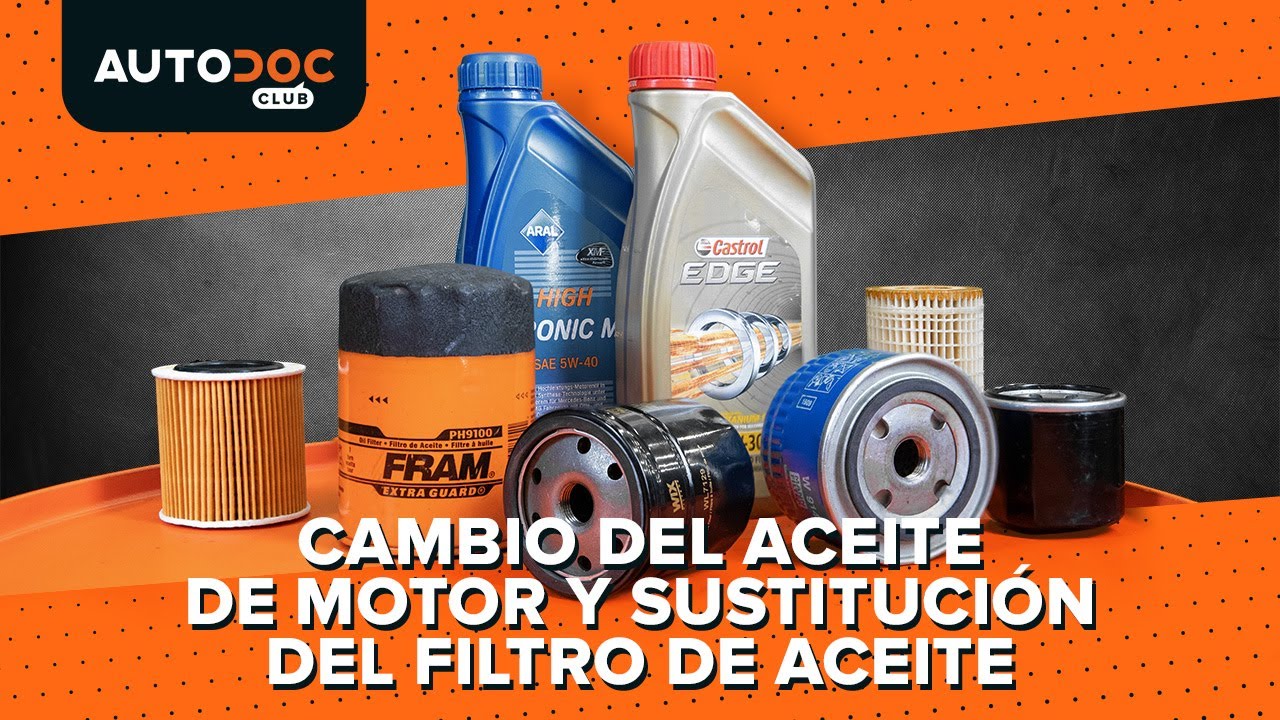 Сómo cambiar el filtro del motor y el filtro de aceite del coche [VÍDEO  TUTORIAL DE AUTODOC] 