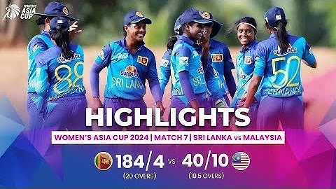 Cricket 22 | Sri Lanka  Women VS Malaysia Women | WOMEN Asia Cup | Match 7 Highlight | #asiacup202