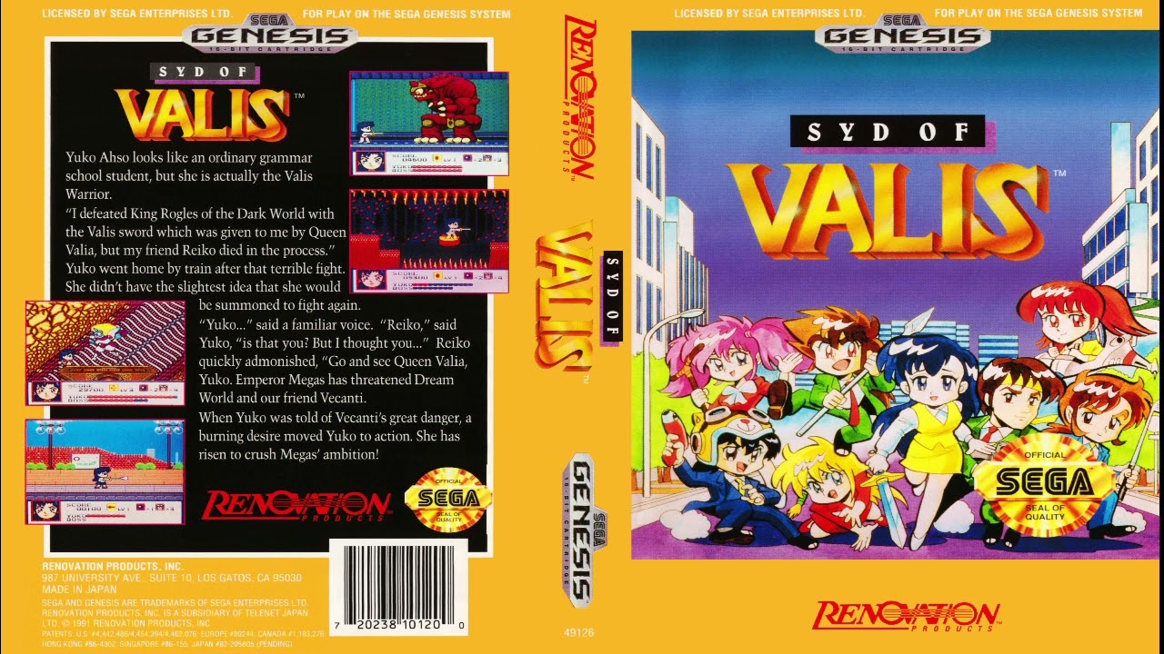 Syd of Valis (AKA Valis) for the Sega Genesis & Mega Drive OST Original Video Game Soundtrack