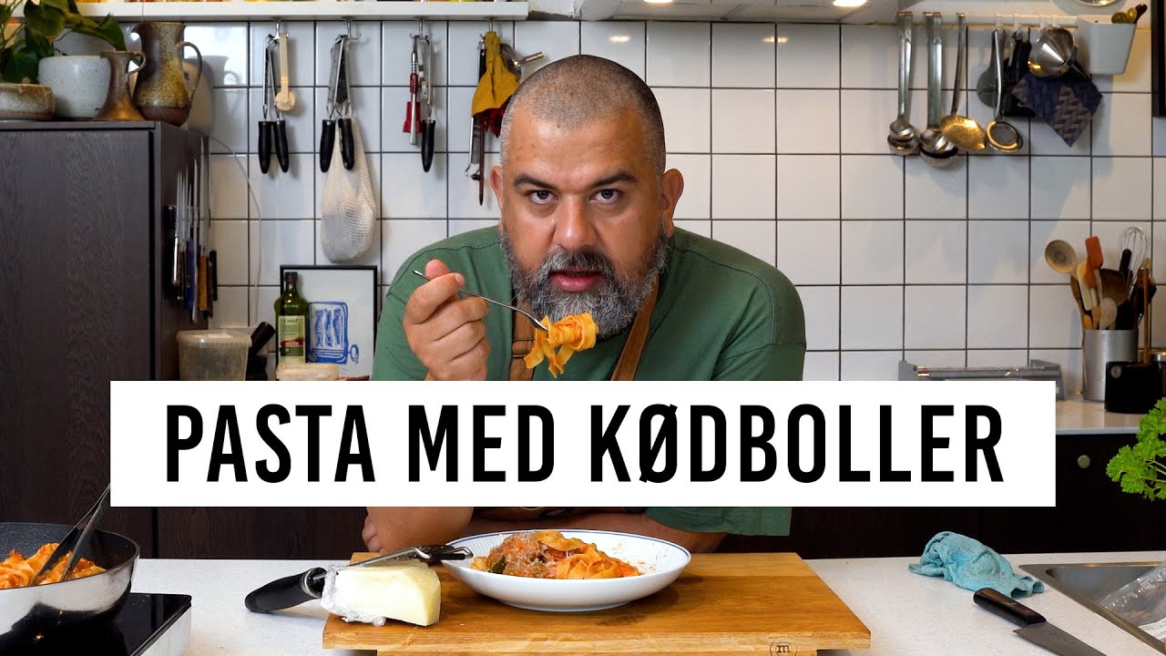 Pasta med kødboller - Nemt at lave til mange.