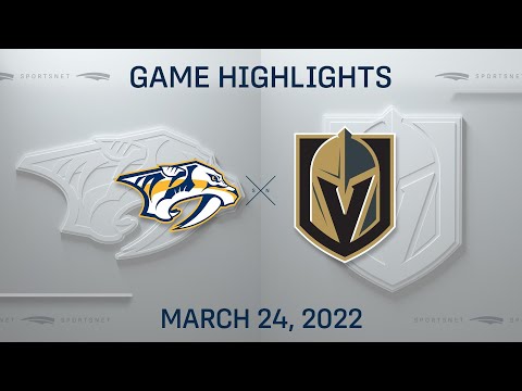 NHL Highlights | Predators vs. Golden Knights - Mar. 24, 2022