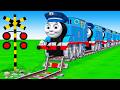 【踏切アニメ】複雑な電車 5 Trains Climbing Pynamid 2026 🚦 Fumikiri 3D Railroad Crossing Animation #1k #1million
