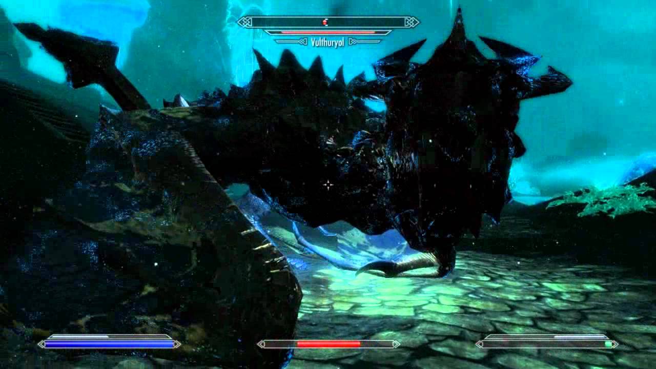 HIDDEN BOSSES OF _ SKYRIM Vulthuryol A dragon found in Balckreach. Use the  Unrelenting Force thu'um on the orb to make him appear. Karstaag Found in  the Dragonborn DLC in the Castle