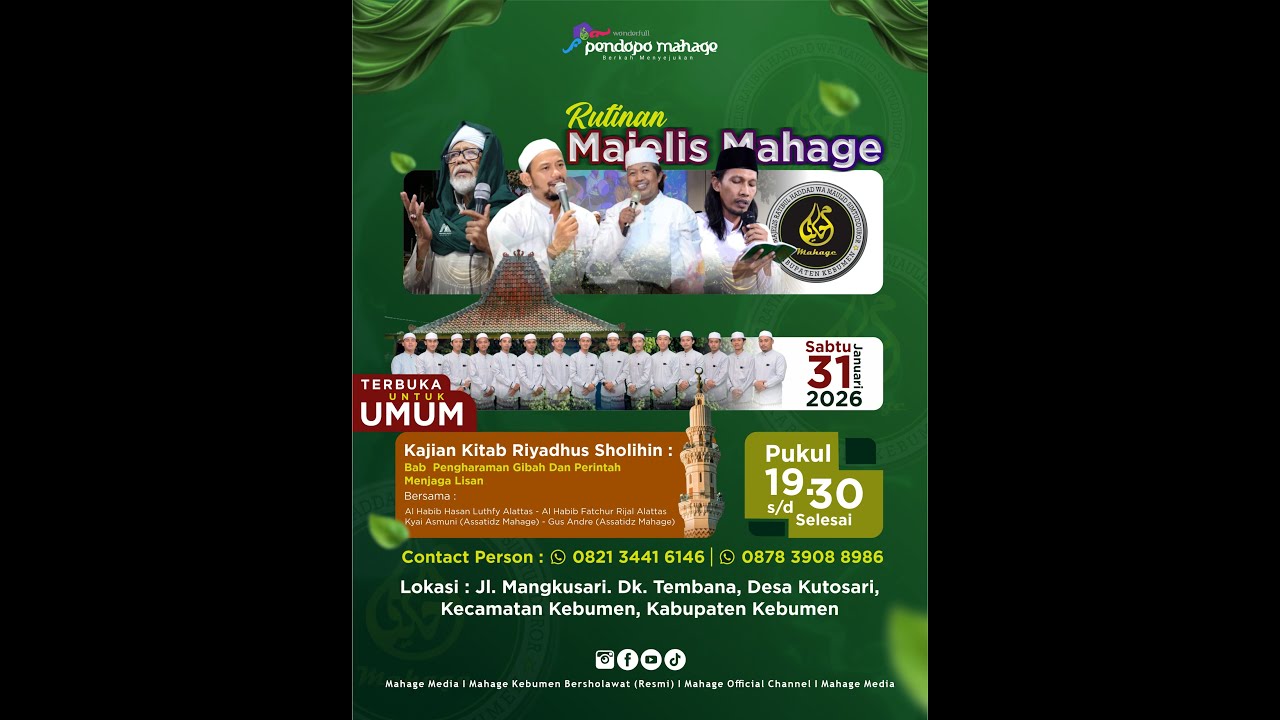 RUTINAN MAJELIS MAHAGE KEBUMEN - PENDOPO MAHAGE KEBUMEN - 31 JANUARI 2025