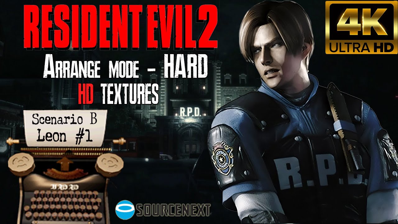 Resident Evil 2 Arrange mode + HD Textures (HARD)Leon B #1 - YouTube