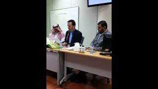 مناقشة أول رسالة ماجستير في كلية الشرق العربي للدراسات العليا 1