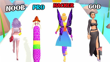 NOOB vs PRO vs HACKER vs GOD - Dress Up Runner , Fashion Run...