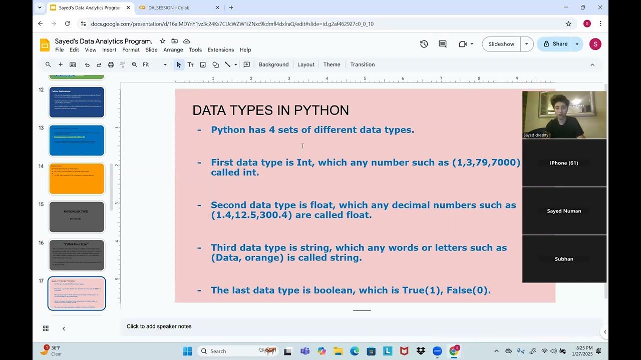 What is python data types? pt 3 - YouTube