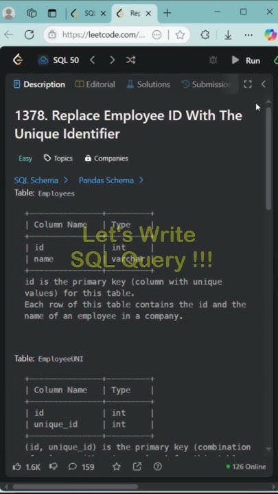 Leetcode SQL Question 6 | Crack SQL Interviews in 50 Questions #coding ... image.