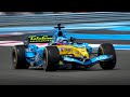2005 Renault R25 F1 V10 ex Alonso demo laps at GP de France Historique + Playing 'La Marseillaise' Mp3 Song