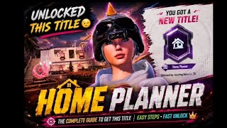 BGMI Home Planner Title Tutorial 😱😉Easy Steps + Fast Unlock😉❤️#bgmi#title 