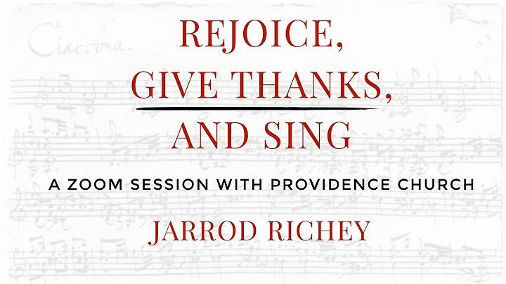 Providence Church: Zoom Music Session with Jarrod ...