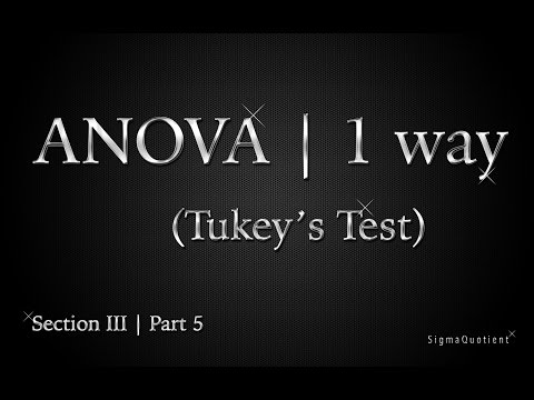 Tukey’s Test in One way ANOVA [Best viewed@ 720p HD] - Part 9 of 16
