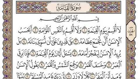 سورة القيامة بصوت مجاهد القادري