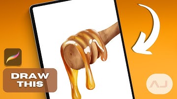 Procreate Drawing for Beginners | Realistic Honey Comb iPad illustration - Digital Art Tutorial