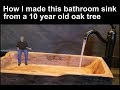 Homemade oak bathroom sink