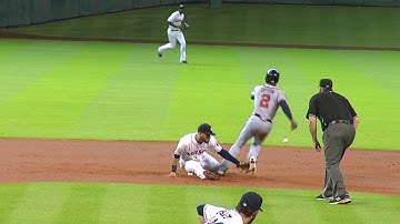 ATL@HOU: B. Upton steals second, advances on error