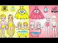 Học Làm Búp Bê Giấy - Elsa Và Rapunzel Trang Trí Khu Vui Chơi Spongebob - Câu Chuyện Của Barbie