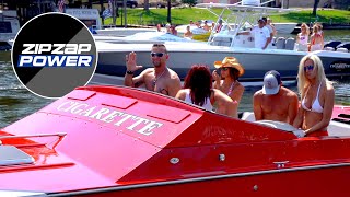 MASSIVE Cigarette Fleet 100+ RAW Start Up / Cigarette Rendezvous Lake of the Ozarks