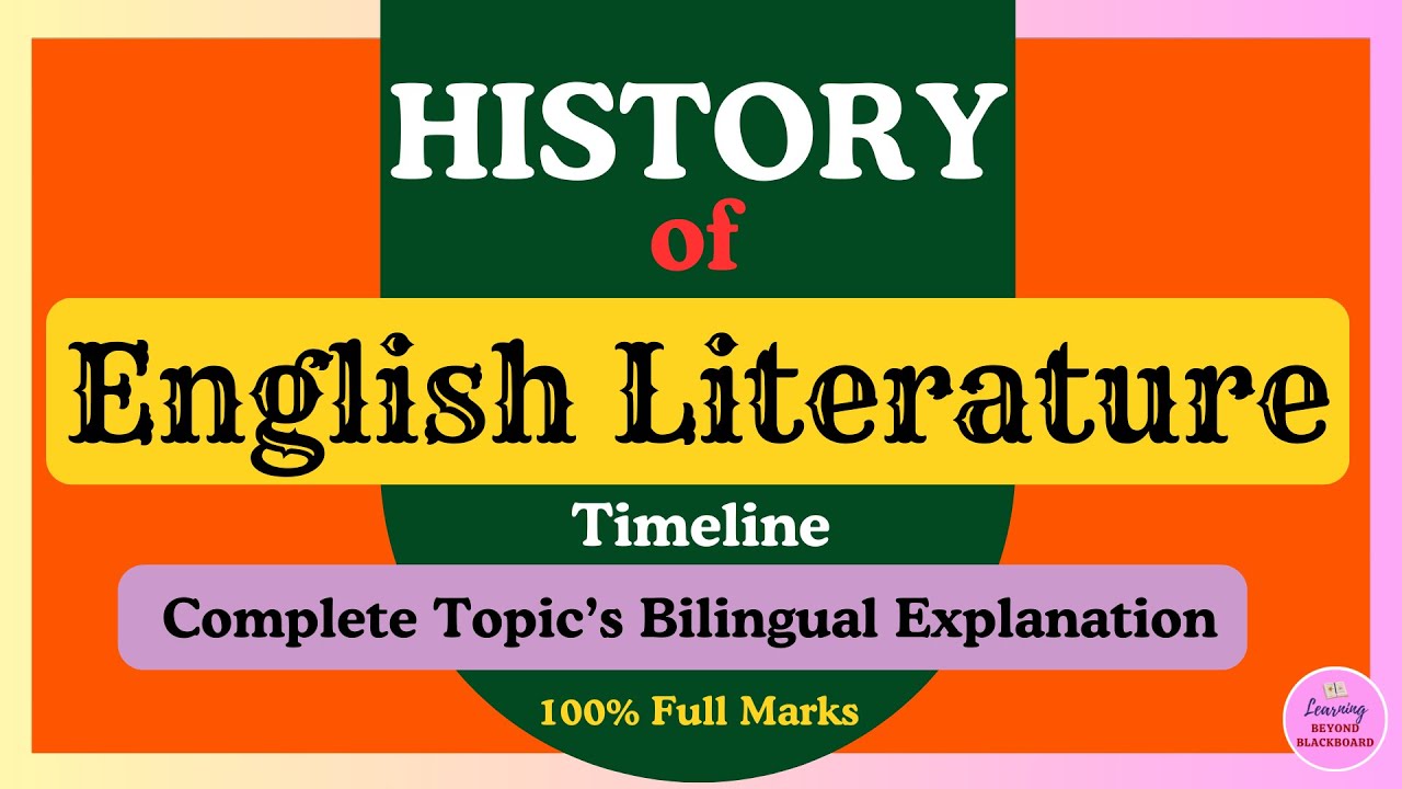 History Of English Literature || Timeline || Periods and Eras # ...