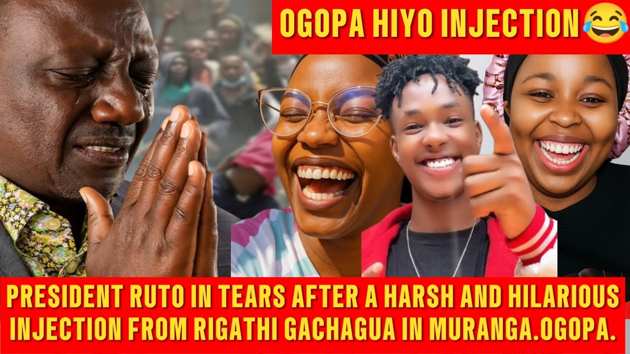 PRESIDENT RUTO IN TEARS AFTER A HARSH AND HILARIOUSINJECTION FROM RIGATHI GACHAGUA IN MURANGA.OGOPA.
