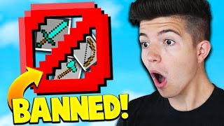 ⚠THESE ITEMS ARE BANNED! (Minecraft Bedwars Challenge)