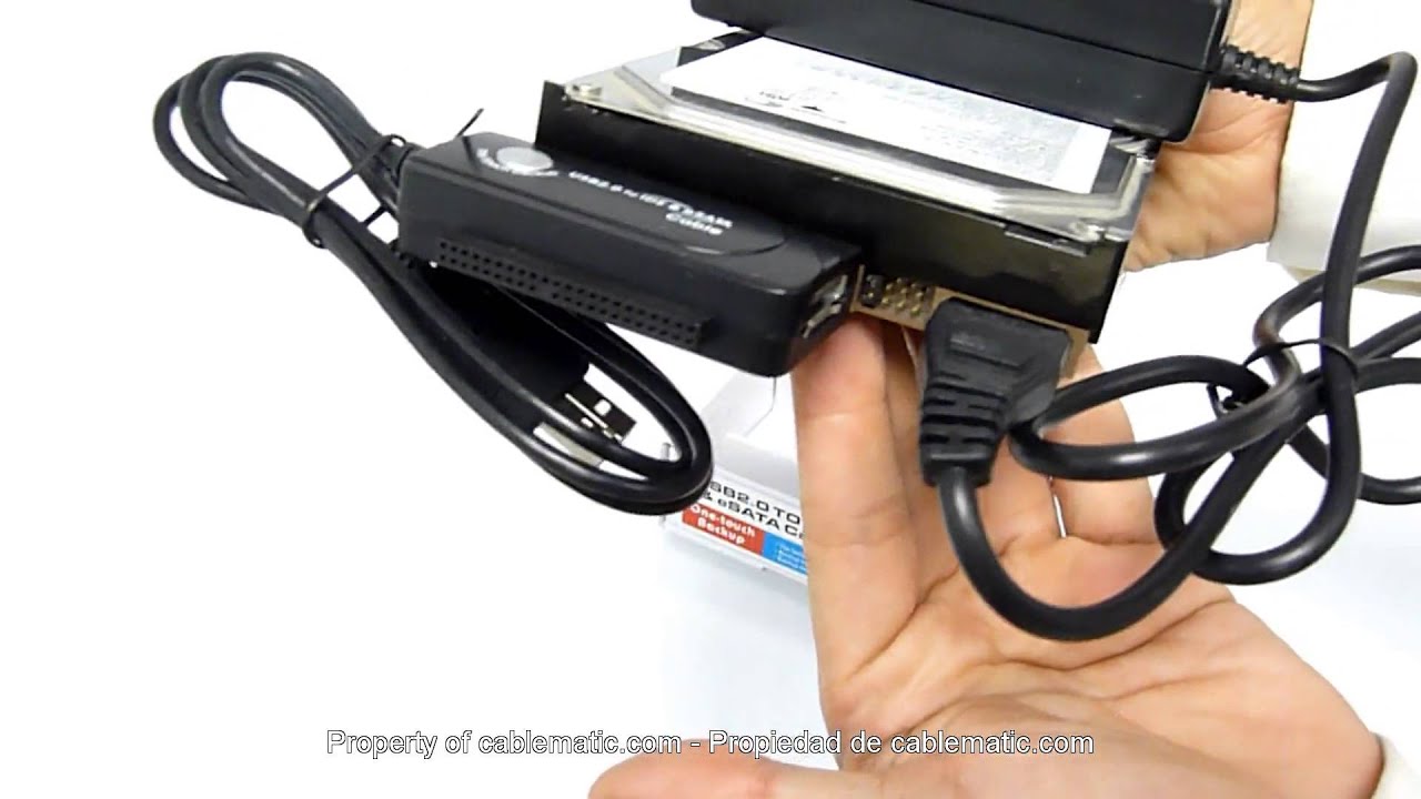 Cable SATA a USB 2.0 con datos y alimentación - Cablematic