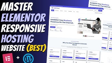 😍Master ELEMENTOR: Build a Responsive WEB HOSTING WEBSITE from Scratch | Wordpress Tutorial 2025