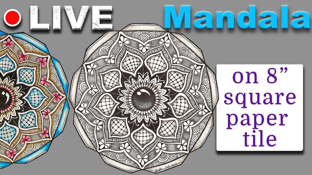 How to draw Mandala / Zendala with an easy step-by-step - Draw Along