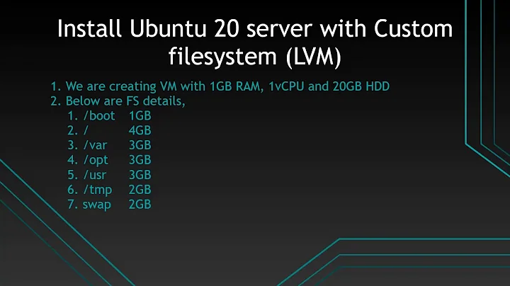 Install ubuntu server 20.04 on virtualbox || ubuntu server 20.04 lvm