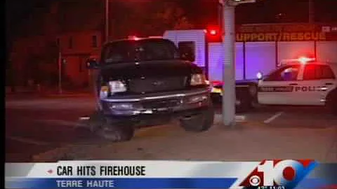 Woman hits Terre Haute fire house