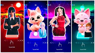 CUTE CATS WEDNESDAY LADY GAGA BLOODY MARY vs BLACKPINK LISA MONEY vs JISOO FLOWER vs KITTY MAROON 5