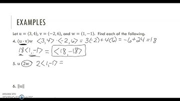 PreCalc - 6.4 Vectors & Dot Product Notes