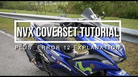 Yamaha NVX / Aerox - ERROR 12 + Coverset TUTORIAL