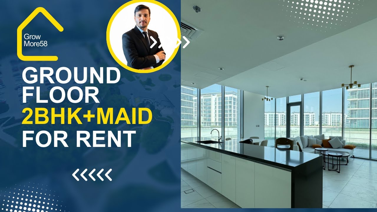 Ground Floor Two Bedroom With Maidroom || Full Lagoon View And Burj Khalifa View || For Rent 