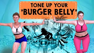 TONE UP Your 'BURGER BELLY' in Only 5 Weeks ➜ 25-minute CARDIO Workout