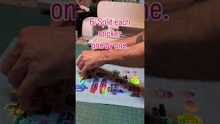 Step by step making of a holographic sticker pack using a home printer and cricut #stickermaker