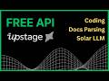 Free LLM API for Coding | Upstage AI Setup