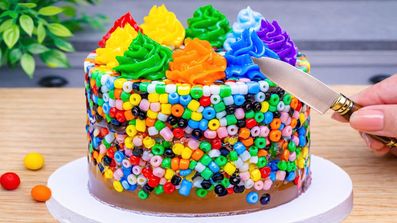 How to Make Rainbow Beads Cake 🌈 | 1000+ Satisfying Miniature Cake Ideas | Mini Bliss
